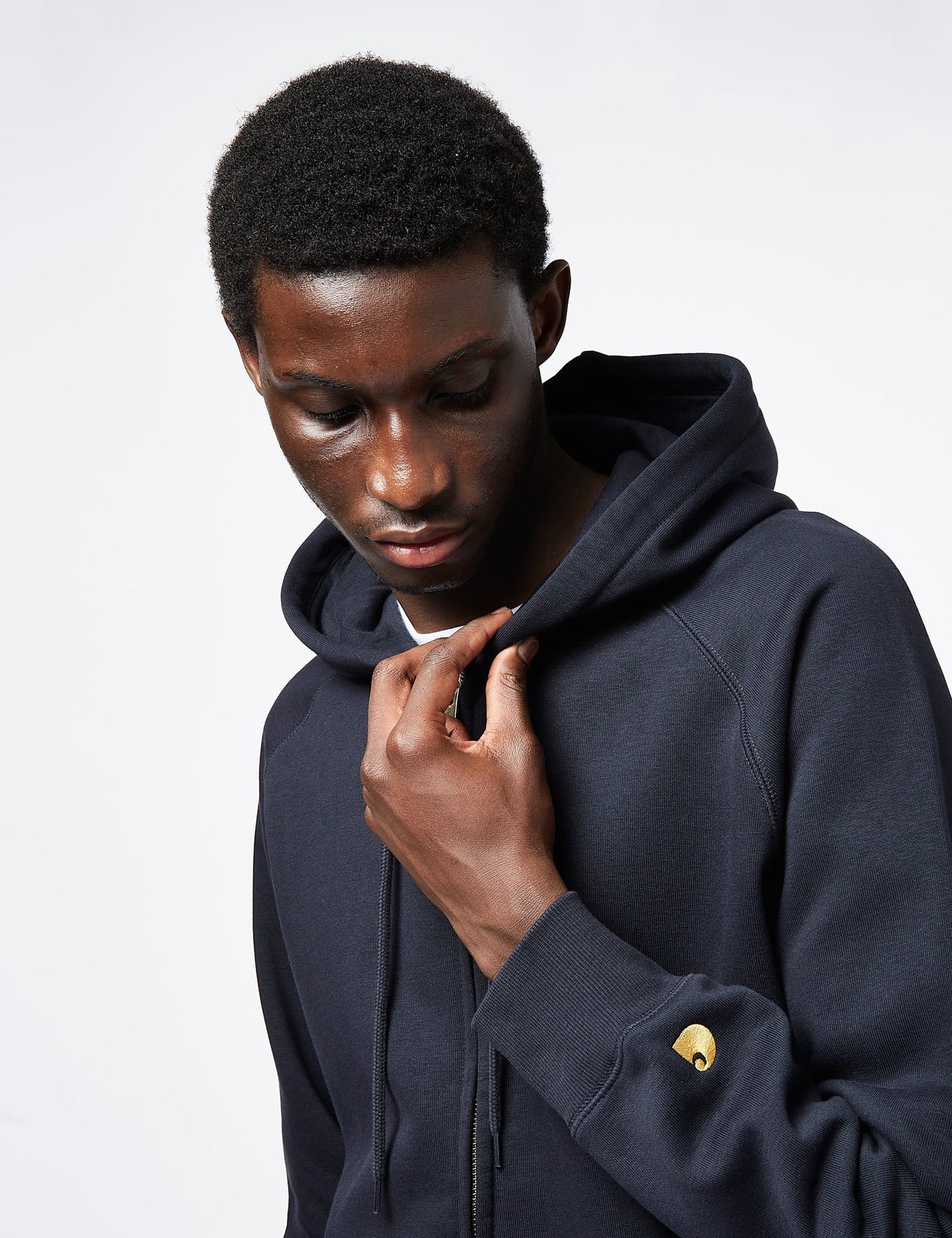 Chase Hooded Zip Sweatshirt - Dark Navy Blue