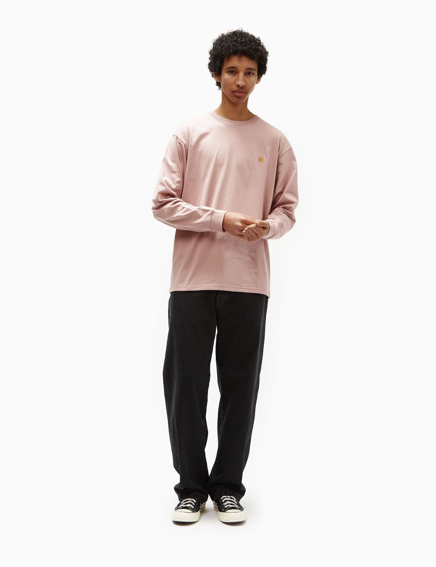 Long Sleeve Chase T-Shirt (Loose) - Glassy Pink