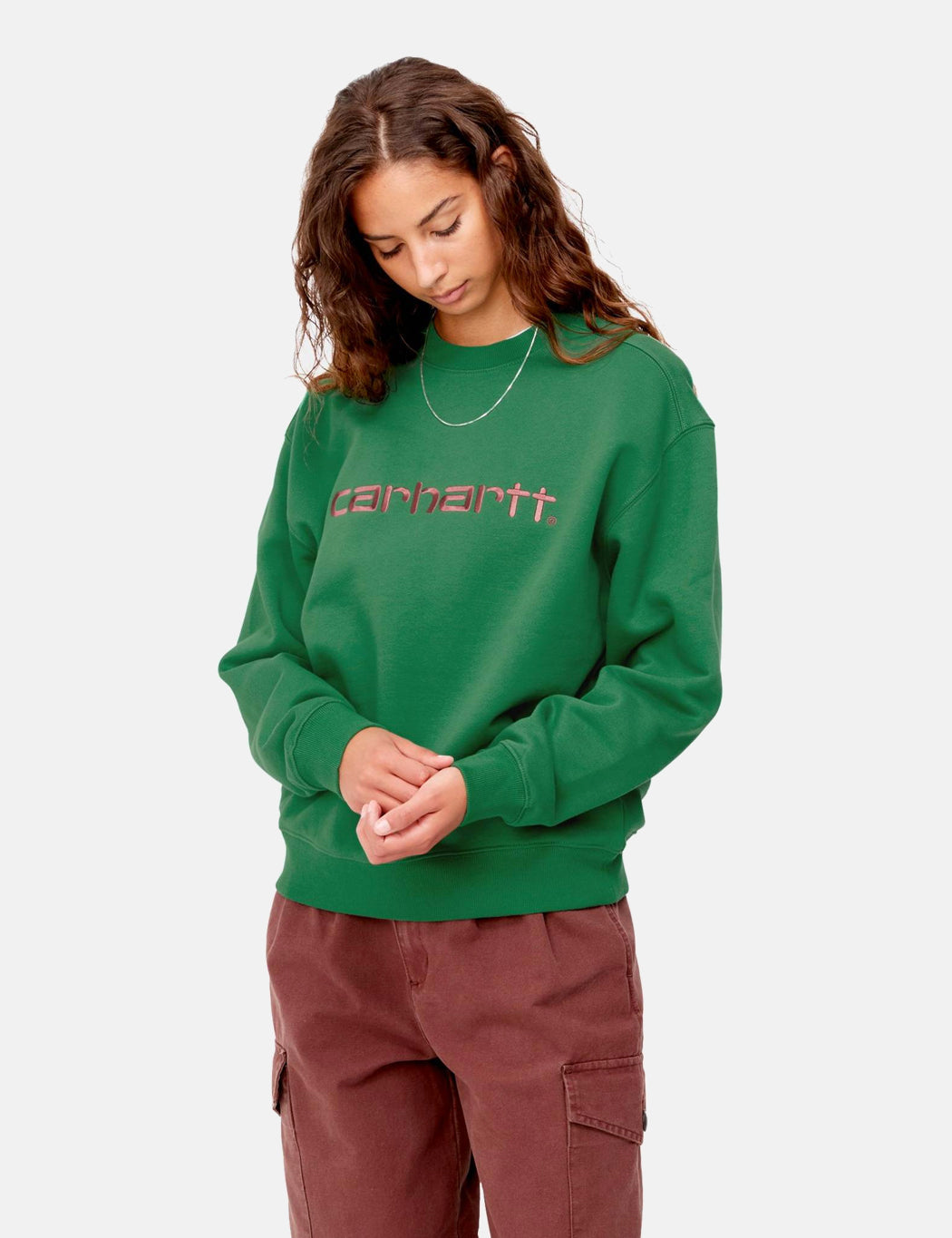 Womens Sweatshirt - Glassy Purple/Discovery Green