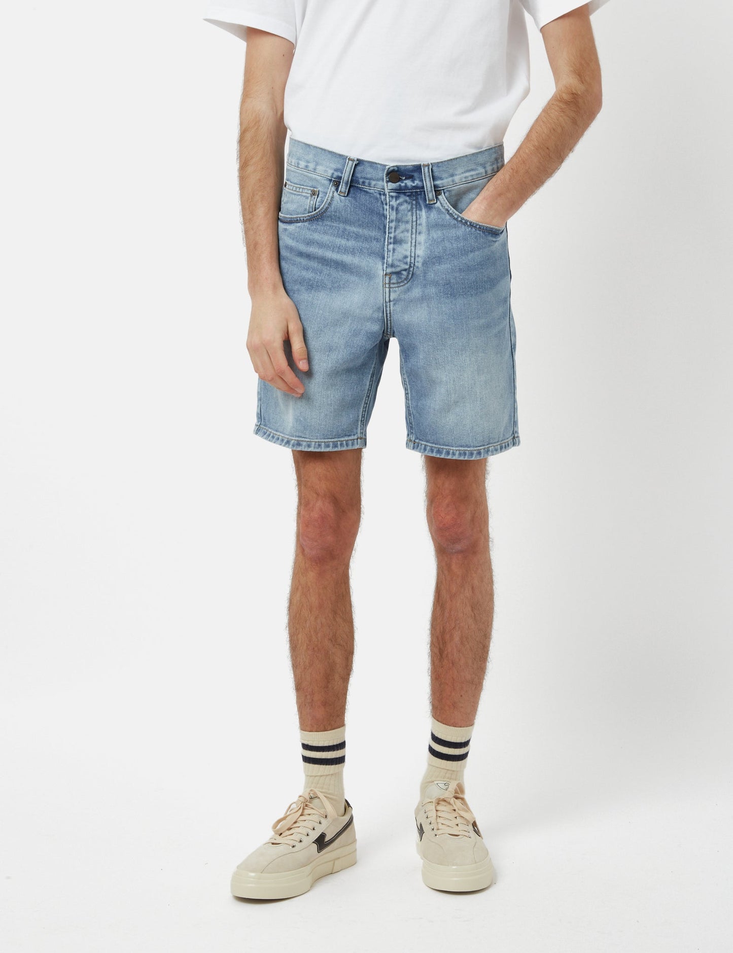 Newel Shorts (Organic) - Blue Light Used Wash