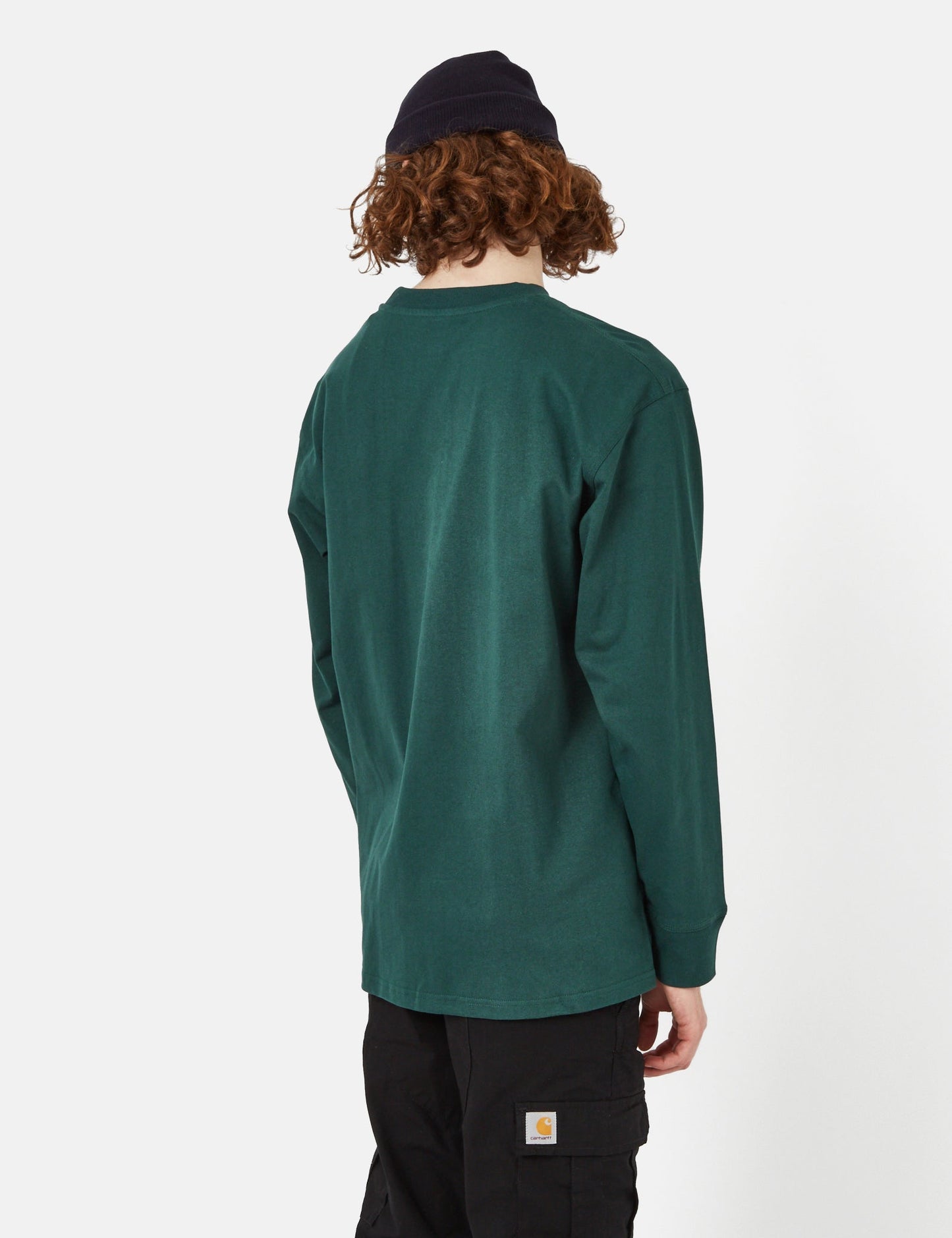 American Script Long Sleeve T-Shirt (Organic) - Botanic Green