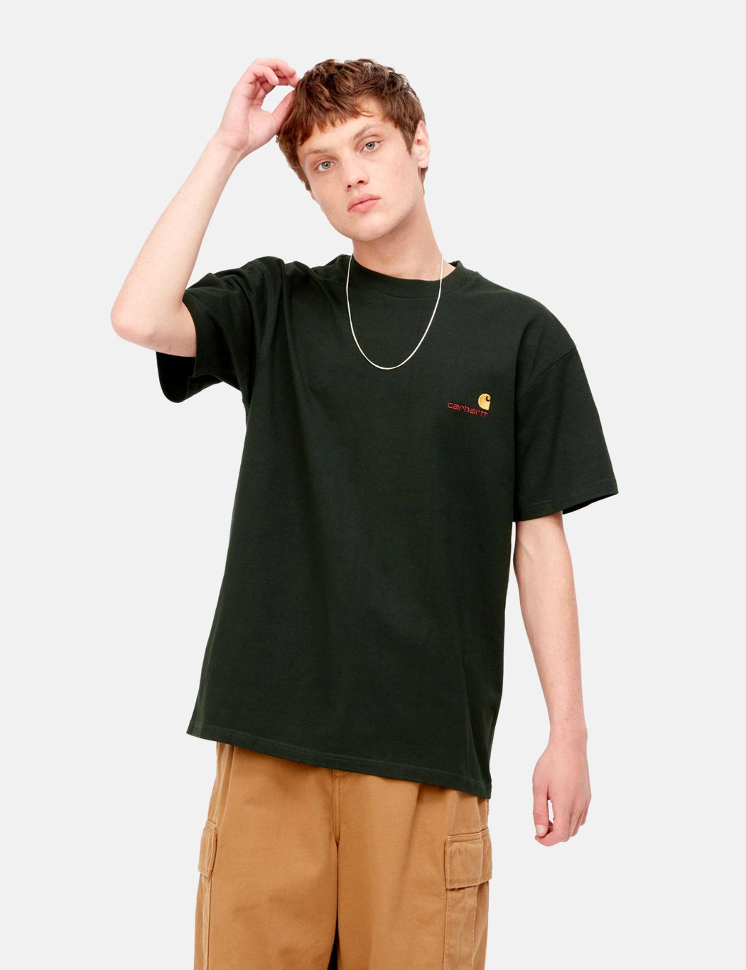 American Script T-Shirt - Dark Cedar Green