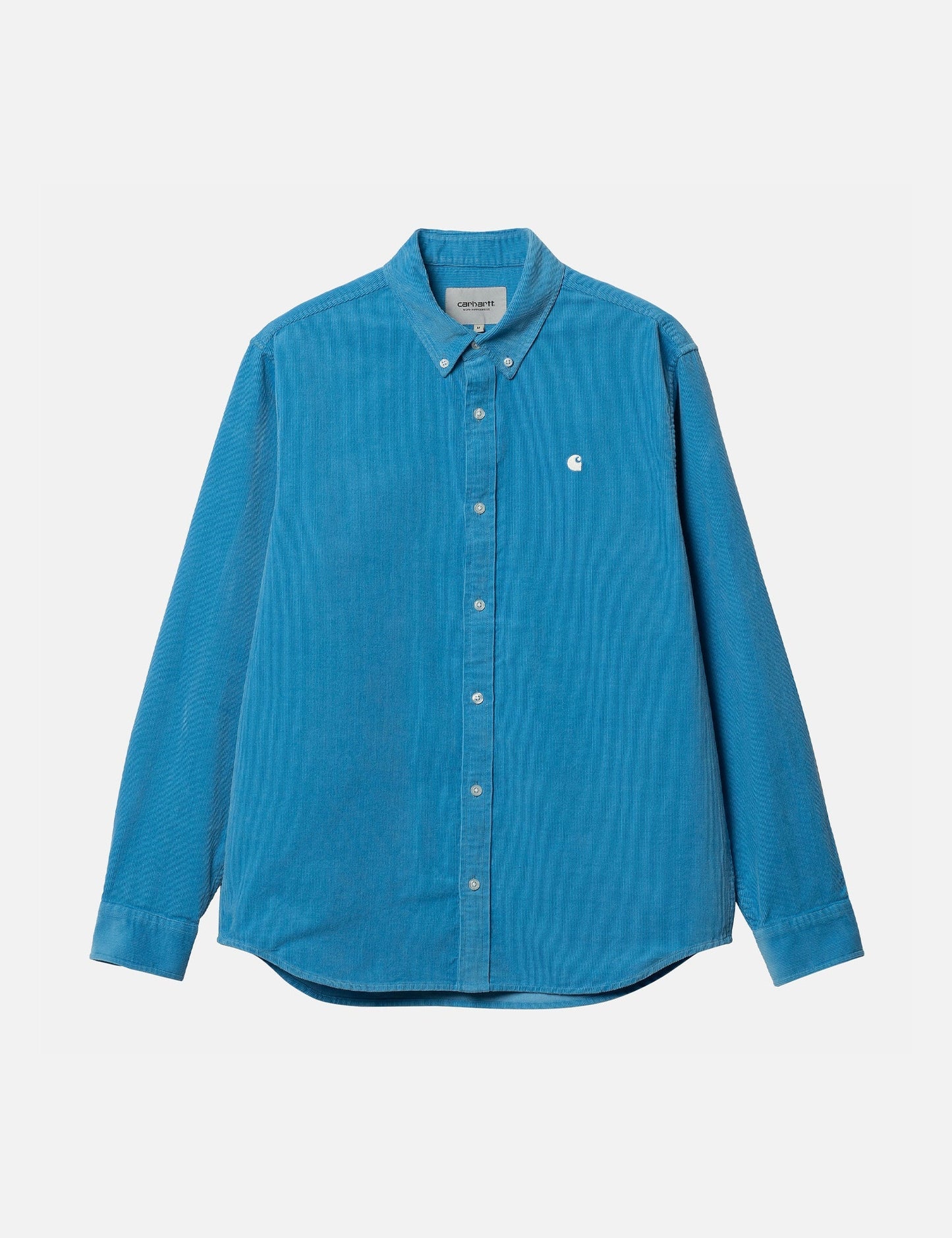 Madison Shirt (Fine Cord) - Piscine Blue/White