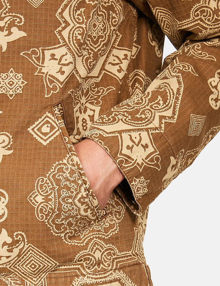 Detroit Verse Print Jacket - Hamilton Brown