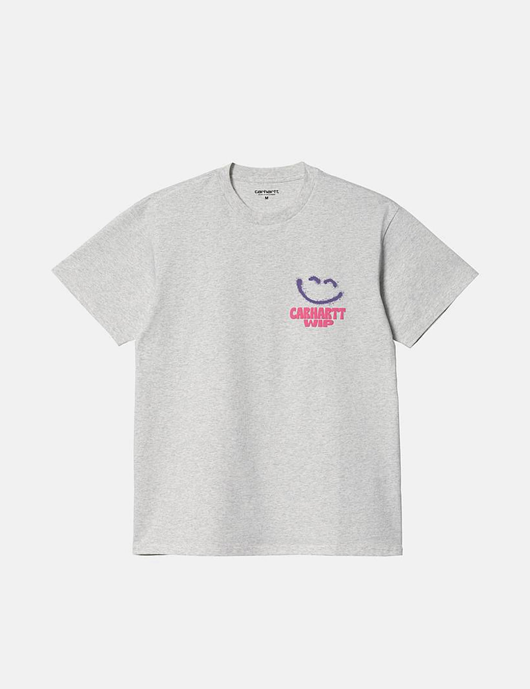 Happy Script T-Shirt - Ash Heather Grey