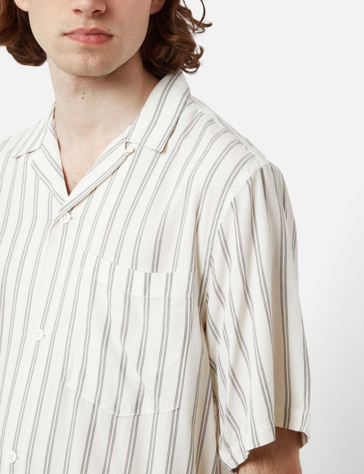 Reyes Stripe Shirt (Loose) - Wax/Black