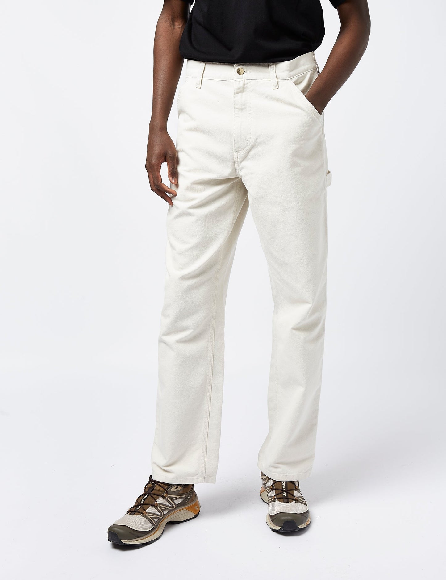 Single Knee Pant (Organic) - Salt White