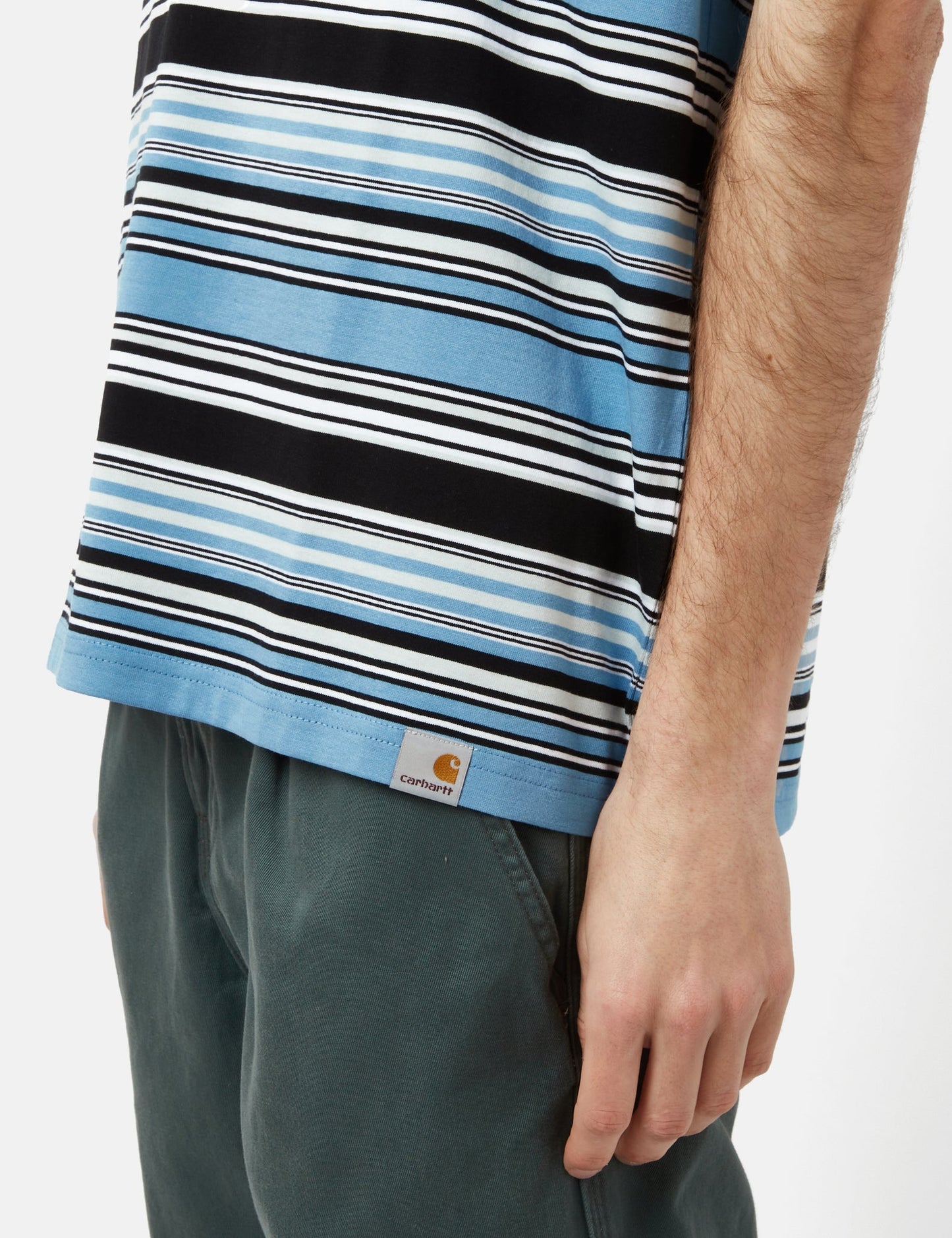 Lafferty T-Shirt (Stripe) - Piscine Blue