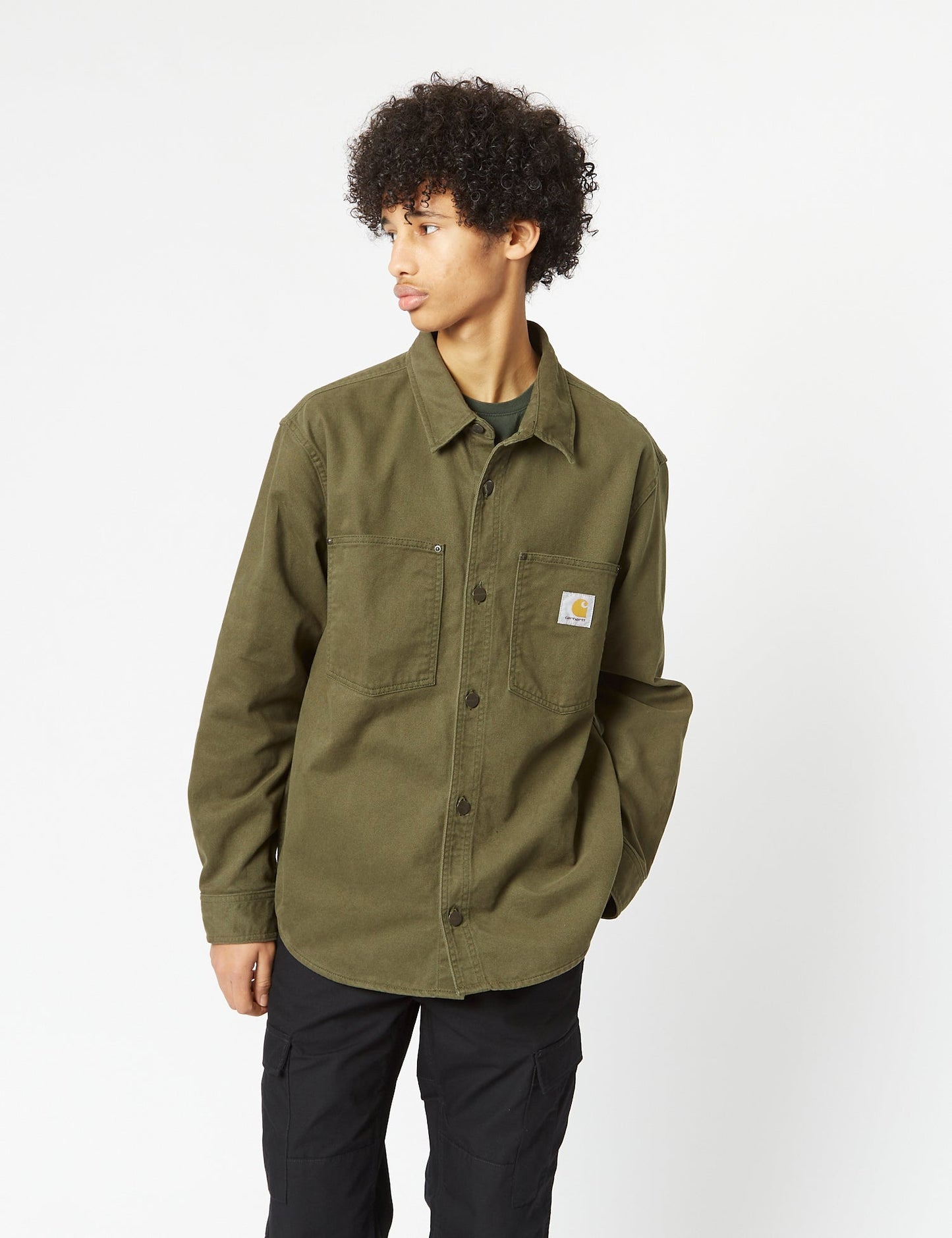 Derby Shirt Jacket (Rinsed) - Plant Green