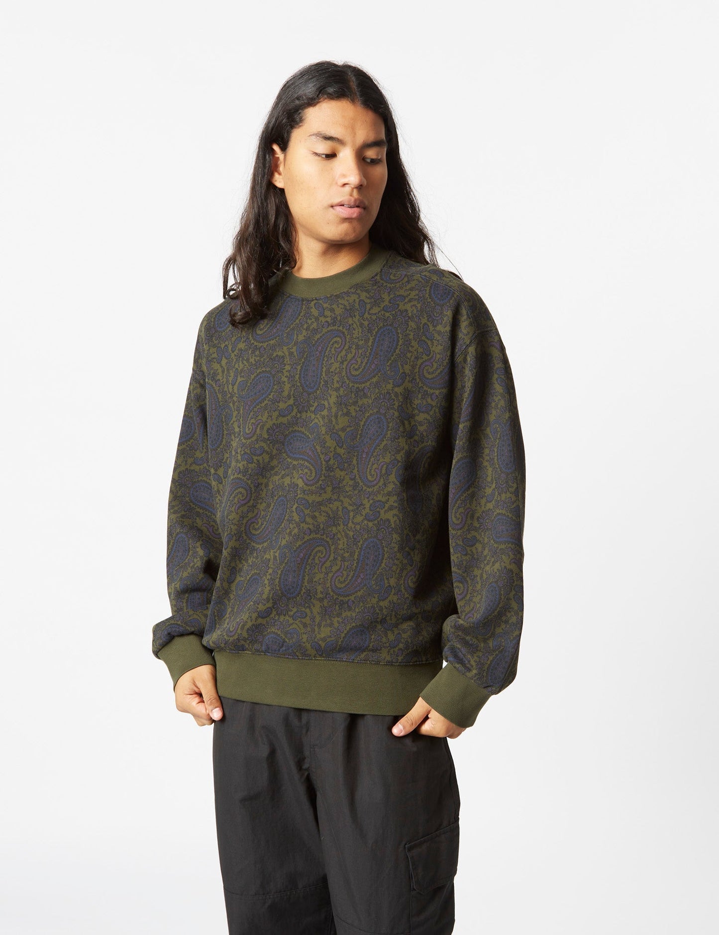 Paisley Sweatshirt (Paisley Print) - Buckeye Brown