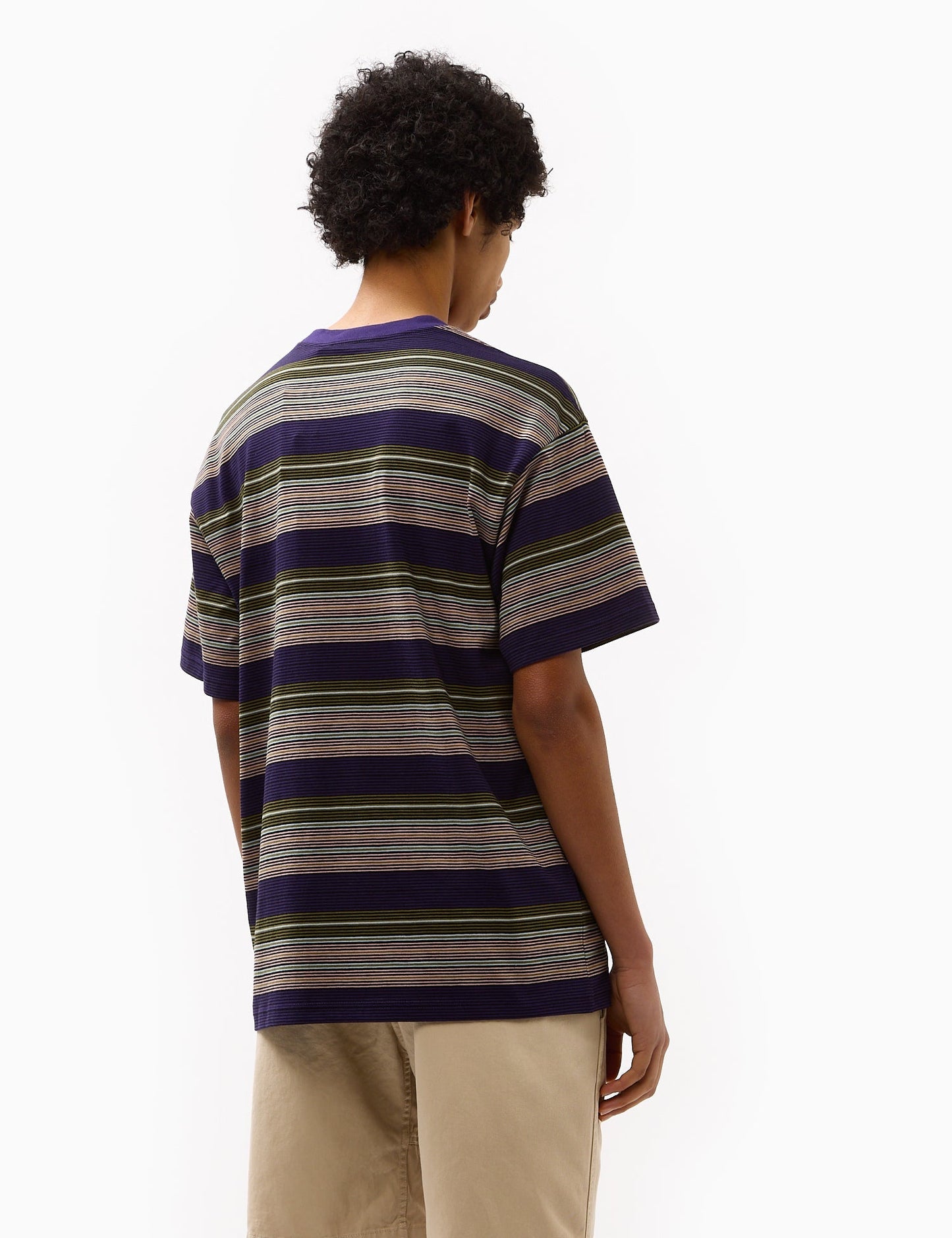 Coby Stripe T-Shirt (Loose) - Tyrian Purple