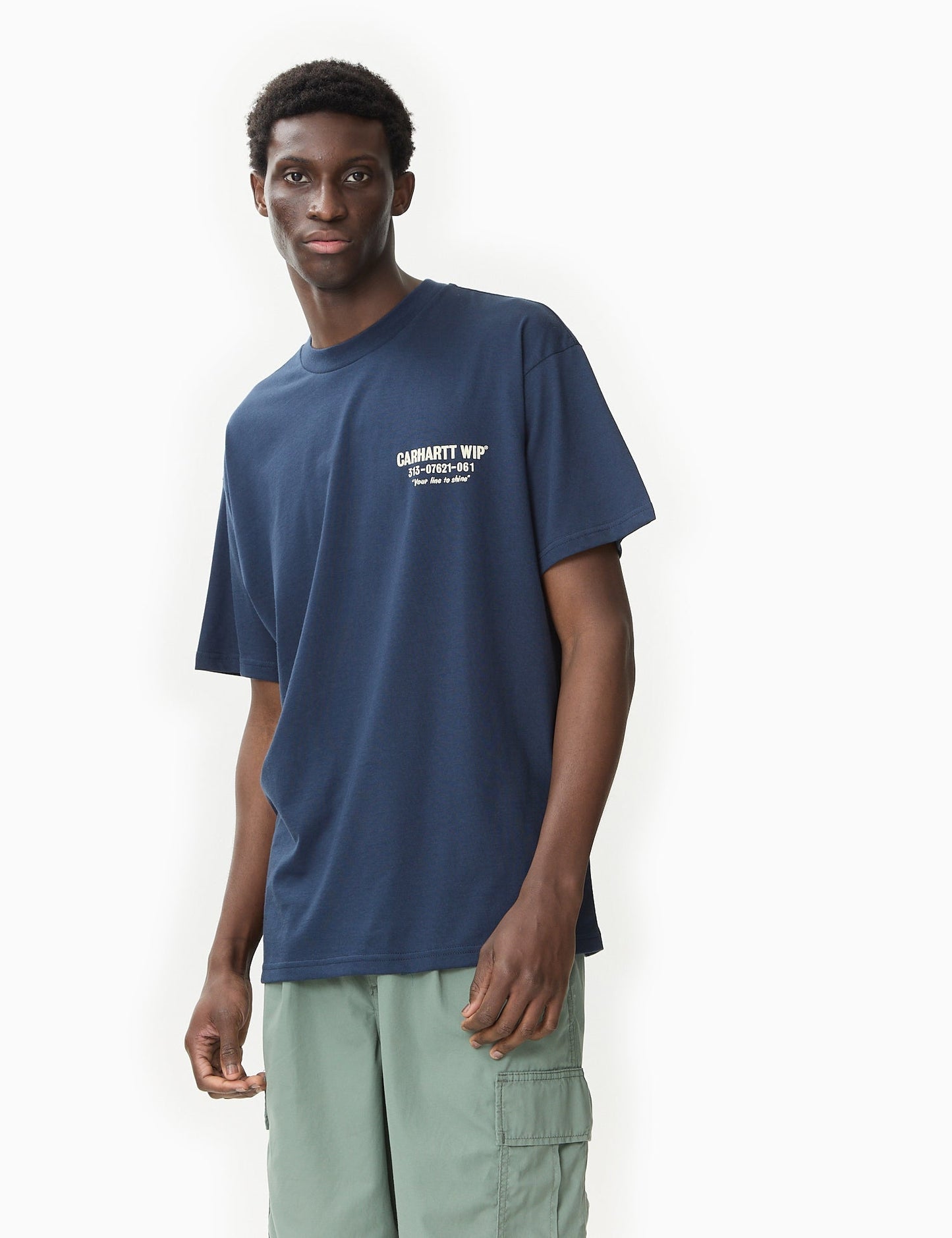 Less Troubles T-Shirt (Loose) - Blue/Wax